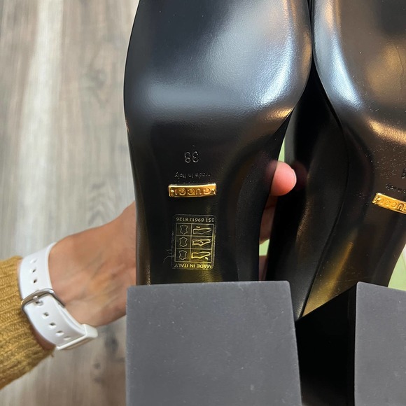 NEW Gucci Mid Heel Black Pumps Heels with Horsebit size 38 - Picture 5 of 7